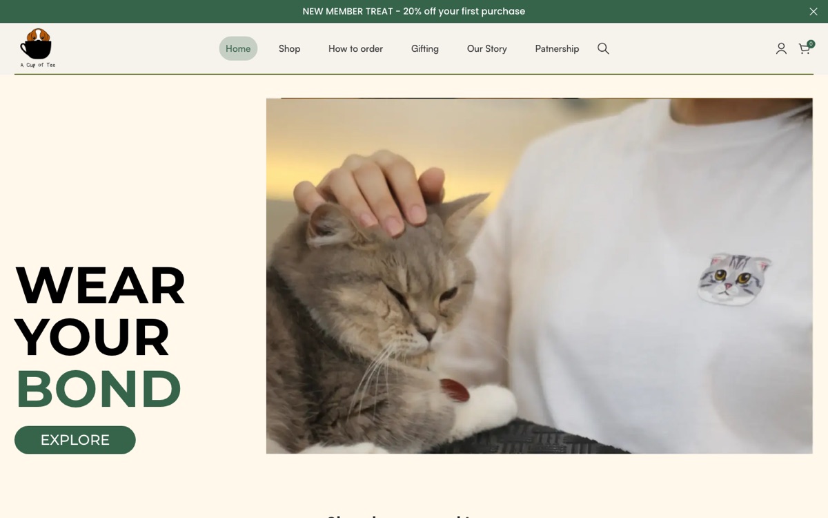 A Cup of Tee desktop preview