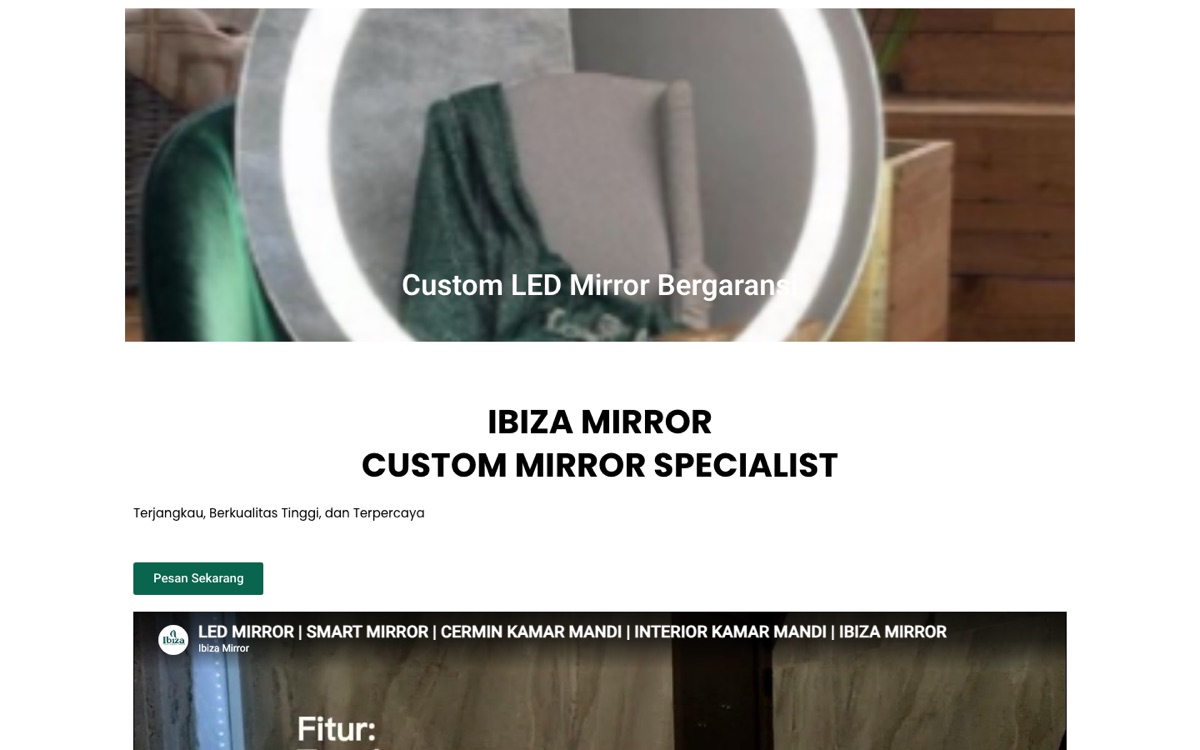 Ibiza Mirrors desktop preview