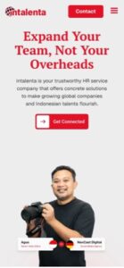 Intalenta mobile preview