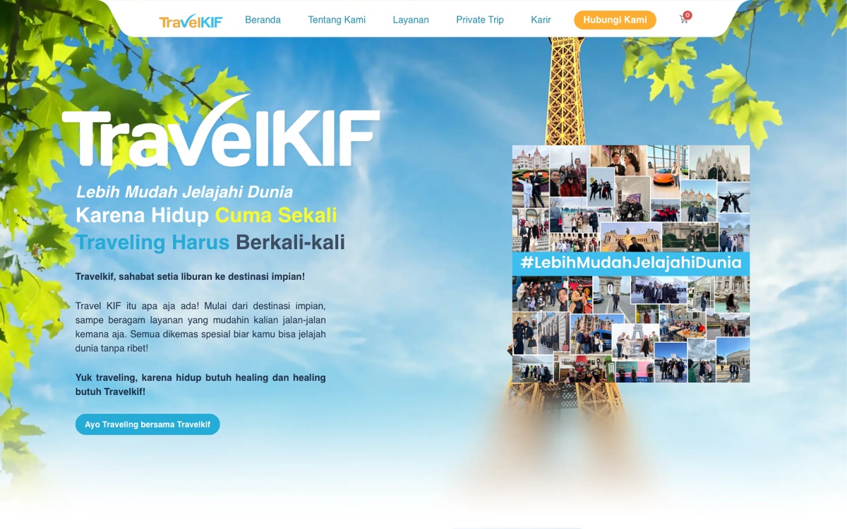 Travelkif desktop preview